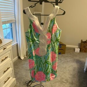 Lily Pulitzer pink hydrangea dress